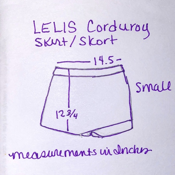 LE LIS Collection Rose Corduroy Skort Size Small - Picture 8 of 10